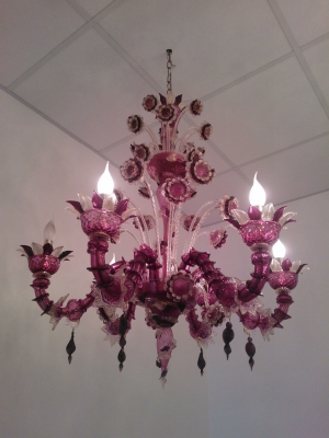 Flowering ruby 1/2 Rezzonico-style chandelier